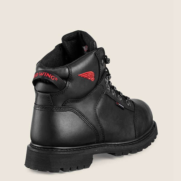 Red Wing Safety Boots Truwelt - 6-inch Waterproof Toe - Black - Mens IXV908361